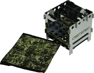 Печь щепочница "СИБТЕРМО" из нержавеющей стали